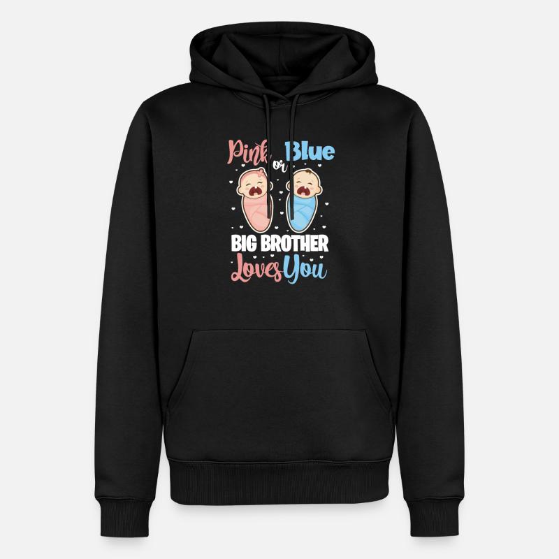 Großer Bruder - Männer Premium Bio Hoodie - Schwarz