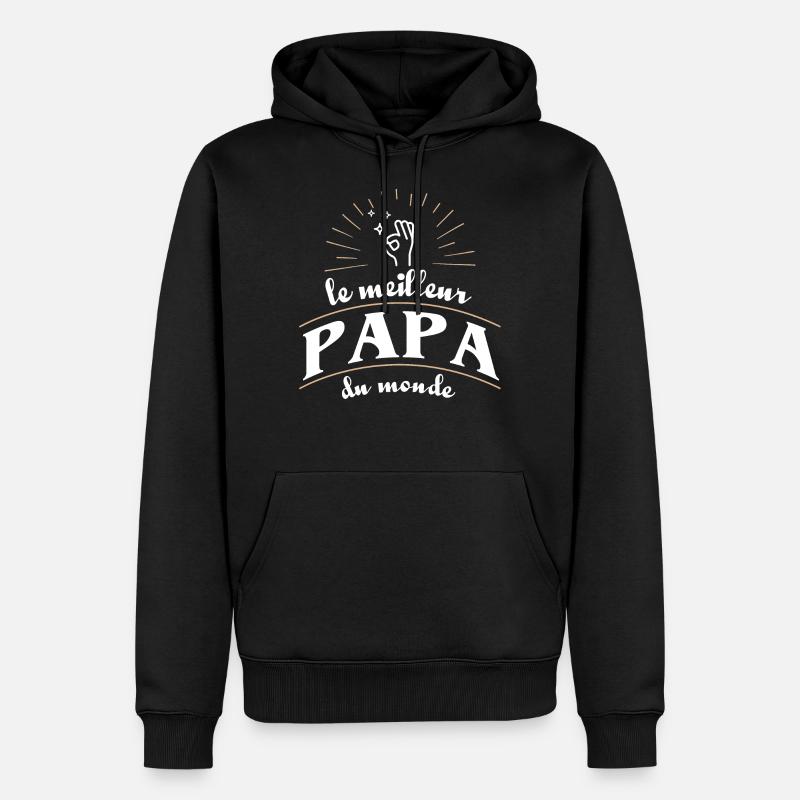 Bester Vater der Welt - Männer Premium Bio Hoodie - Schwarz