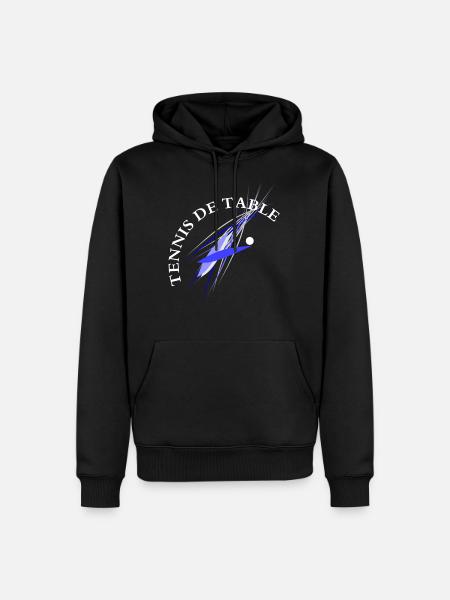 Tennis de Table - Sweat à capuche Premium bio Homme - noir