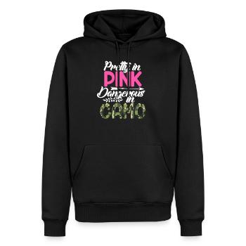 Jagd Jägerin Wild Wald Jagen Hirsch Natur Geschenk - Männer Premium Bio Hoodie - Schwarz - Vorne - Nico (187cm)