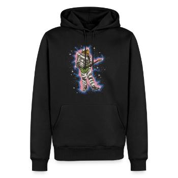 Astronaut Guitarist - Space Guitar - Men’s Premium Organic Hoodie - black - Front - Nico (187cm)