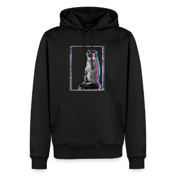 Cooles Erdmännchen Surikate Meerkat Geschenk - Männer Premium Bio Hoodie - Schwarz - Vorne - Nico (187cm)
