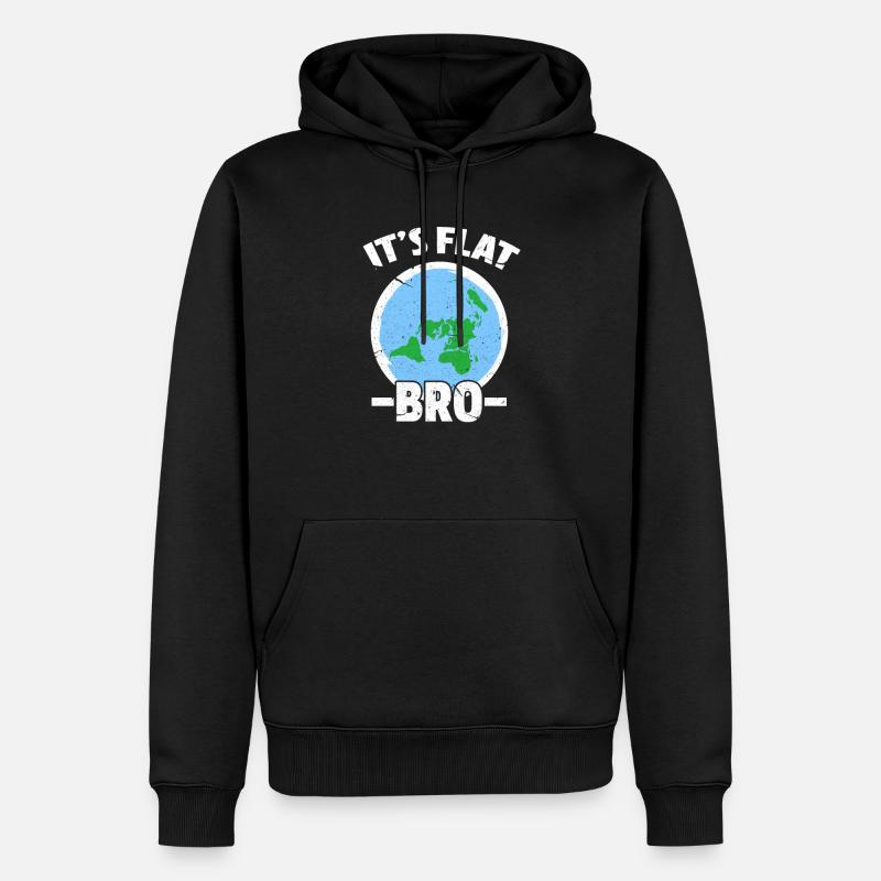 Cadeau de complot terre plate - Sweat à capuche Premium bio Homme - noir