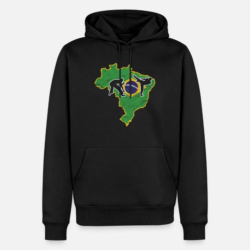 Capoeira Brésil - Sweat à capuche Premium bio Homme - noir