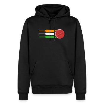Cricket - Männer Premium Bio Hoodie - Schwarz - Vorne - Nico (187cm)