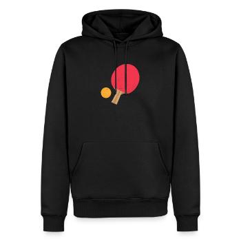 Tennis de table Ping Pong Ping Pong Gift - Sweat à capuche Premium bio Homme - noir - Devant - Nico (187cm)