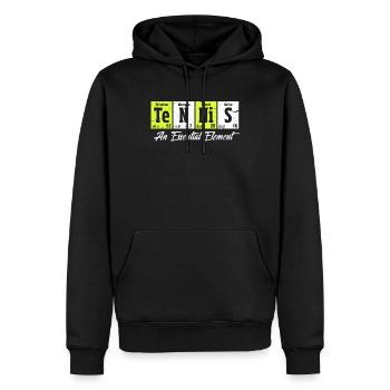 Tennis - Sweat à capuche Premium bio Homme - noir - Devant - Nico (187cm)
