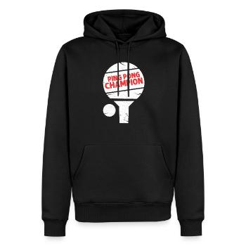 ping-pong - Men’s Premium Organic Hoodie - black - Front - Nico (187cm)