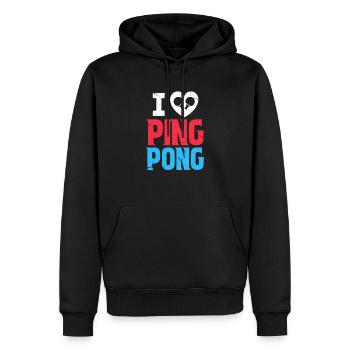 ping-pong - Sweat à capuche Premium bio Homme - noir - Devant - Nico (187cm)