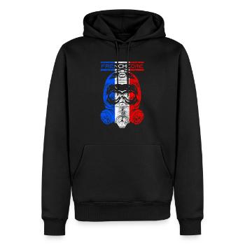 Frenchcore 200 BPM Rave Festival Gift - Men’s Premium Organic Hoodie - black - Front - Nico (187cm)