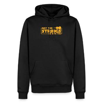Geige - Männer Premium Bio Hoodie - Schwarz - Vorne - Nico (187cm)