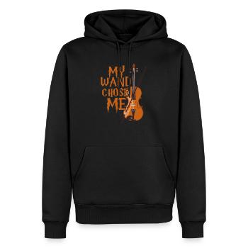 Violine - Männer Premium Bio Hoodie - Schwarz - Vorne - Nico (187cm)