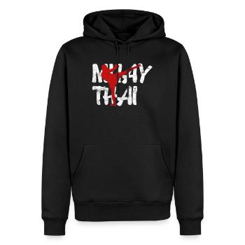 Muay Thai Kampfkunst - Männer Premium Bio Hoodie - Schwarz - Vorne - Nico (187cm)