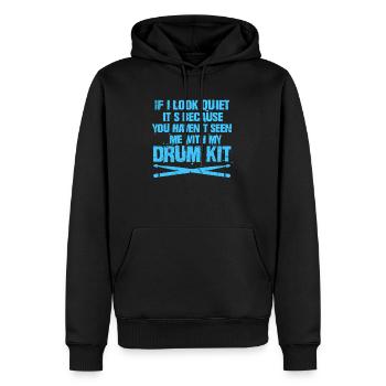 Drummer drummer drums band gift - Men’s Premium Organic Hoodie - black - Front - Nico (187cm)