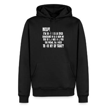 musicien - Sweat à capuche Premium bio Homme - noir - Devant - Nico (187cm)