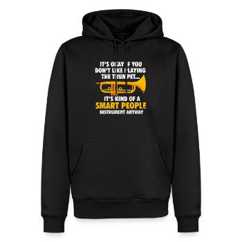 Trompette Trompette Instruments à vent Instrument à vent Cadeau - Sweat à capuche Premium bio Homme - noir - Devant - Nico (187cm)