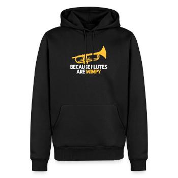 Trumpet Evolution Trumpets Band Musician Gift - Men’s Premium Organic Hoodie - black - Front - Nico (187cm)