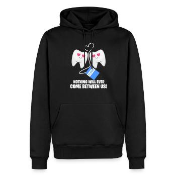 Zähne - Männer Premium Bio Hoodie - Schwarz - Vorne - Nico (187cm)