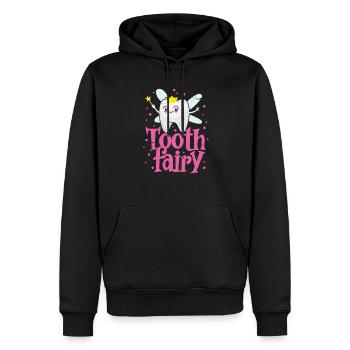 Zahn Fee - Männer Premium Bio Hoodie - Schwarz - Vorne - Nico (187cm)