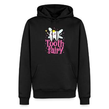 Zahn Fee Zahnarzt Zahnfee Zähne Geschenk - Männer Premium Bio Hoodie - Schwarz - Vorne - Nico (187cm)