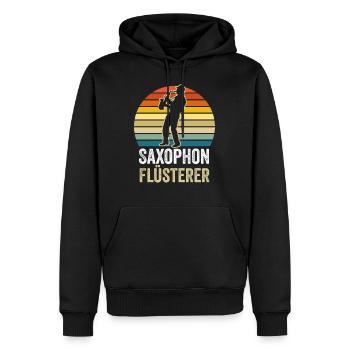 Saxophon Flüsterer - Männer Premium Bio Hoodie - Schwarz - Vorne - Nico (187cm)