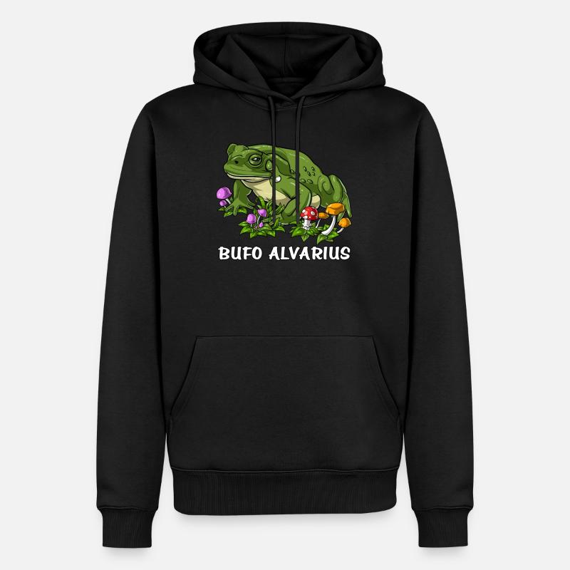 Bufo Alvarius Crapaud - Sweat à capuche Premium bio Homme - noir
