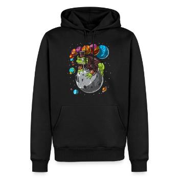 Psychedelic Bufo Alvarius Frog Trip - Männer Premium Bio Hoodie - Schwarz - Vorne - Nico (187cm)