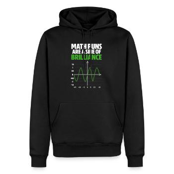 Mathe - Männer Premium Bio Hoodie - Schwarz - Vorne - Nico (187cm)