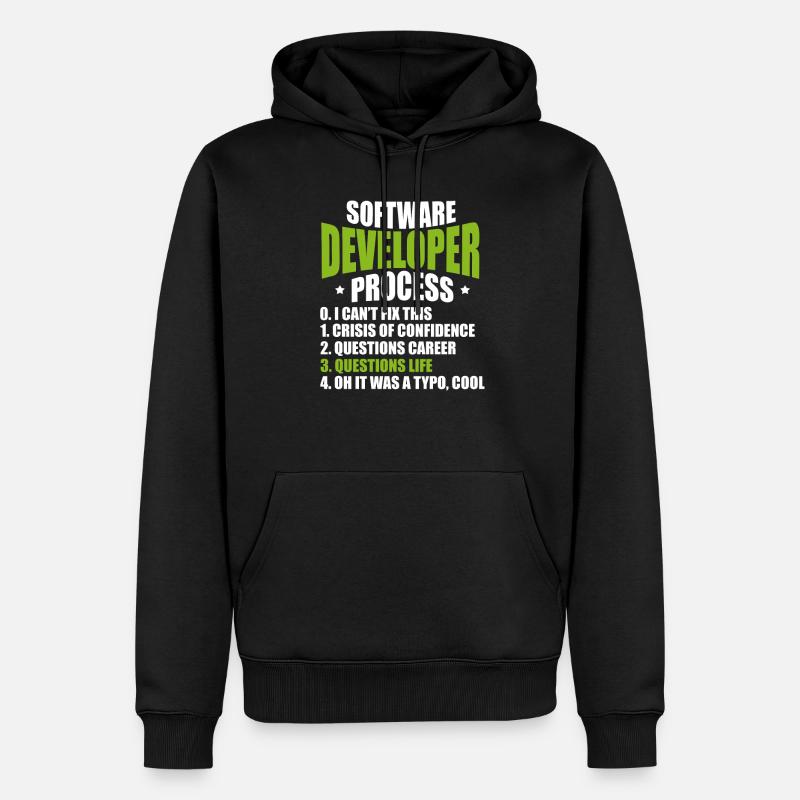 software developer - Men’s Premium Organic Hoodie - black