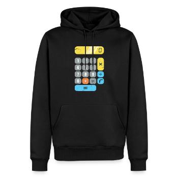 Math calculator Mathematics Mathematician - Men’s Premium Organic Hoodie - black - Front - Nico (187cm)