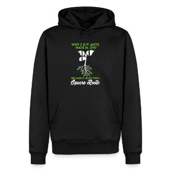 Mathe - Männer Premium Bio Hoodie - Schwarz - Vorne - Nico (187cm)