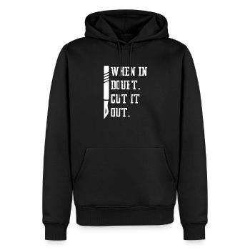 Chirurg - Männer Premium Bio Hoodie - Schwarz - Vorne - Nico (187cm)