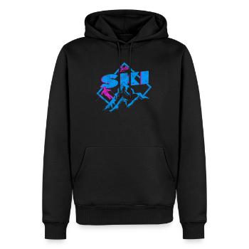 Ski Ski Ski Ski Ski Ski - Sweat à capuche Premium bio Homme - noir - Devant - Nico (187cm)