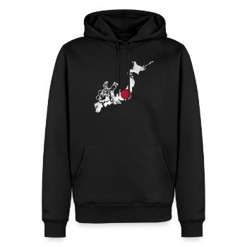 Judo Japon Arts Martiaux - Sweat à capuche Premium bio Homme - noir - Devant - Nico (187cm)