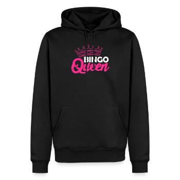 Bingo Queen Gambling Lotto Grandma Queen Gift - Sweat à capuche Premium bio Homme - noir - Devant - Nico (187cm)