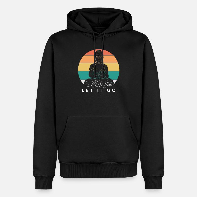 Buddha - Männer Premium Bio Hoodie - Schwarz