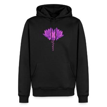 Namaste - Sweat à capuche Premium bio Homme - noir - Devant - Nico (187cm)