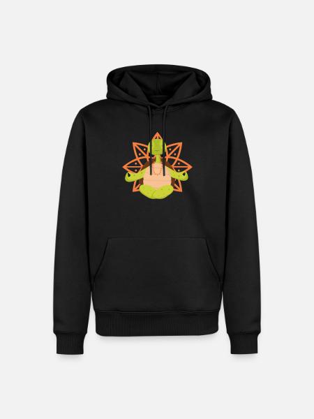 Yoga turtle - Men’s Premium Organic Hoodie - black