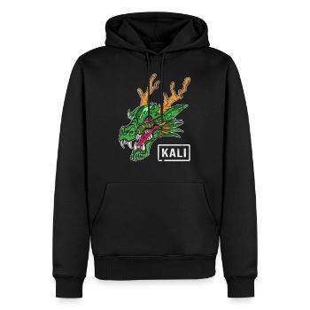 Kali Linux Administrateur de l'ordinateur Tux Dragon Head - Sweat à capuche Premium bio Homme - noir - Devant - Nico (187cm)