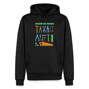 Mechaniker Instandhaltung Werkzeug Geschenk - Männer Premium Bio Hoodie - Schwarz - Vorne - Nico (187cm)