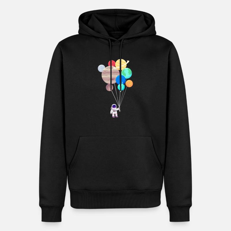 Planète astronaute - Sweat à capuche Premium bio Homme - noir
