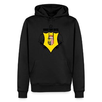Hausruckviertel Oberösterreich - Männer Premium Bio Hoodie - Schwarz - Vorne - Nico (187cm)