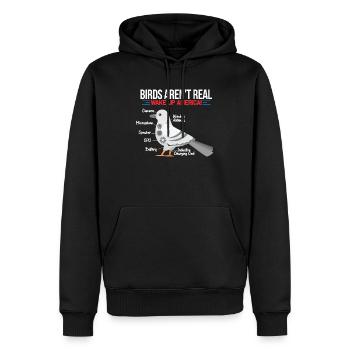 Vögel Aufklärung Überwachung Detektiv Geschenk - Männer Premium Bio Hoodie - Schwarz - Vorne - Nico (187cm)