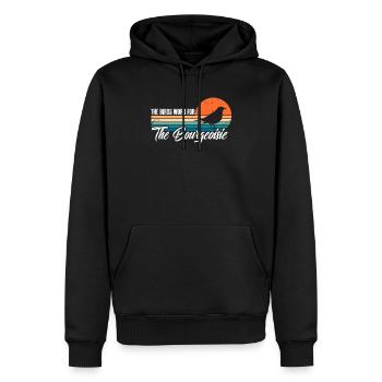 Complot d'oiseaux - Sweat à capuche Premium bio Homme - noir - Devant - Nico (187cm)