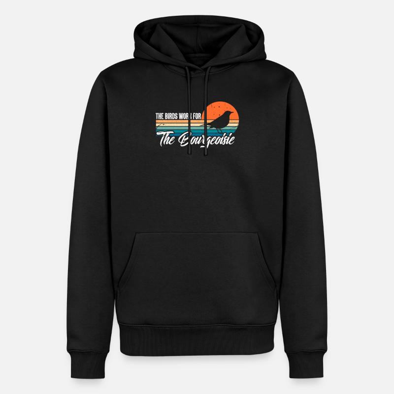 Vogel Verschwörung - Männer Premium Bio Hoodie - Schwarz