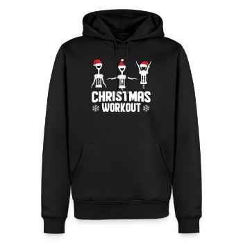 Christmas workout - Men’s Premium Organic Hoodie - black - Front - Nico (187cm)