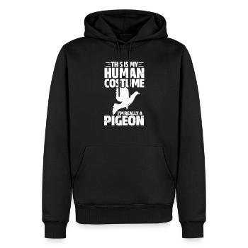 Colombe oiseau colombes Oiseaux colombe éleveur cadeau - Sweat à capuche Premium bio Homme - noir - Devant - Nico (187cm)