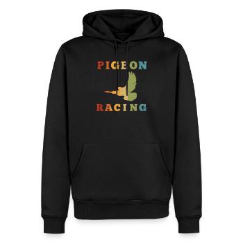Pigeon Pigeon Pigeon De Course Cadeau Amateur - Sweat à capuche Premium bio Homme - noir - Devant - Nico (187cm)