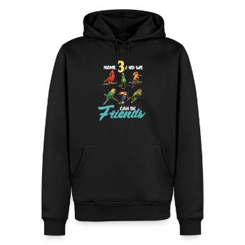 Birdwatching Bird Birdwatching Gift - Sweat à capuche Premium bio Homme - noir - Devant - Nico (187cm)