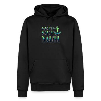 Yacht Rock - Sweat à capuche Premium bio Homme - noir - Devant - Nico (187cm)